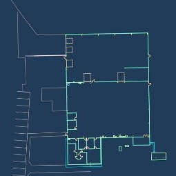 AutoCAD representation of a scanned building