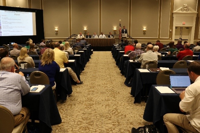 Attendees listen in on speakers at the MMA Convention.
Pictures provided by TJ Werre, Mississippi Manufacturers Association
