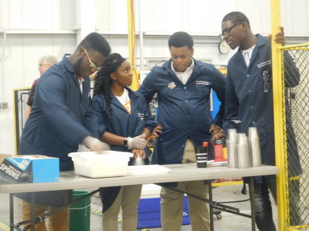 L-R: Joshua Williams 11th Grade (Wingfield); Destiny Smith 11th Grade (Forrest Hill);
Dillan Evans 11th Grade (Callaway) and Kelvin Gardner 12th Grade (Provine)